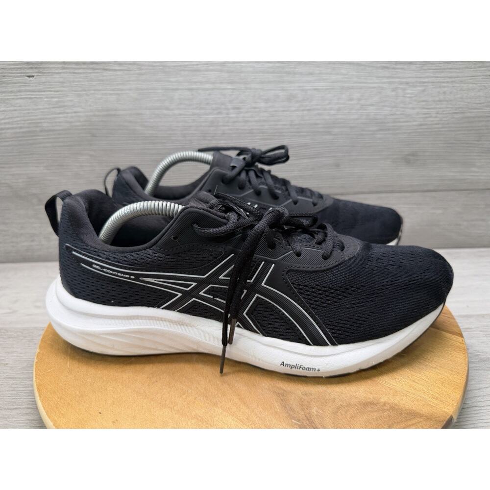 ASICS Gel-Contend 9 Black/White Sneakers 1011B882-002. Mens 10